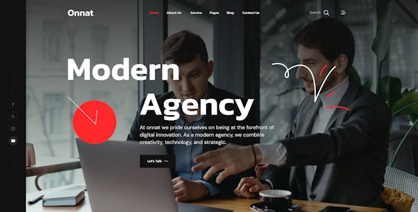 Onnat - Digital Agency & Creative Portfolio Figma Template