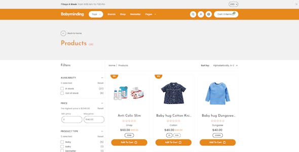 Babyminding - Kids Toys Children Fashion Store Shopify OS 2.0
