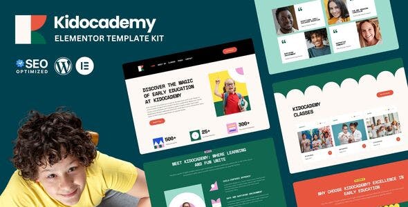 Kidocademy - Kindergarten & Preschool Elementor Template Kits